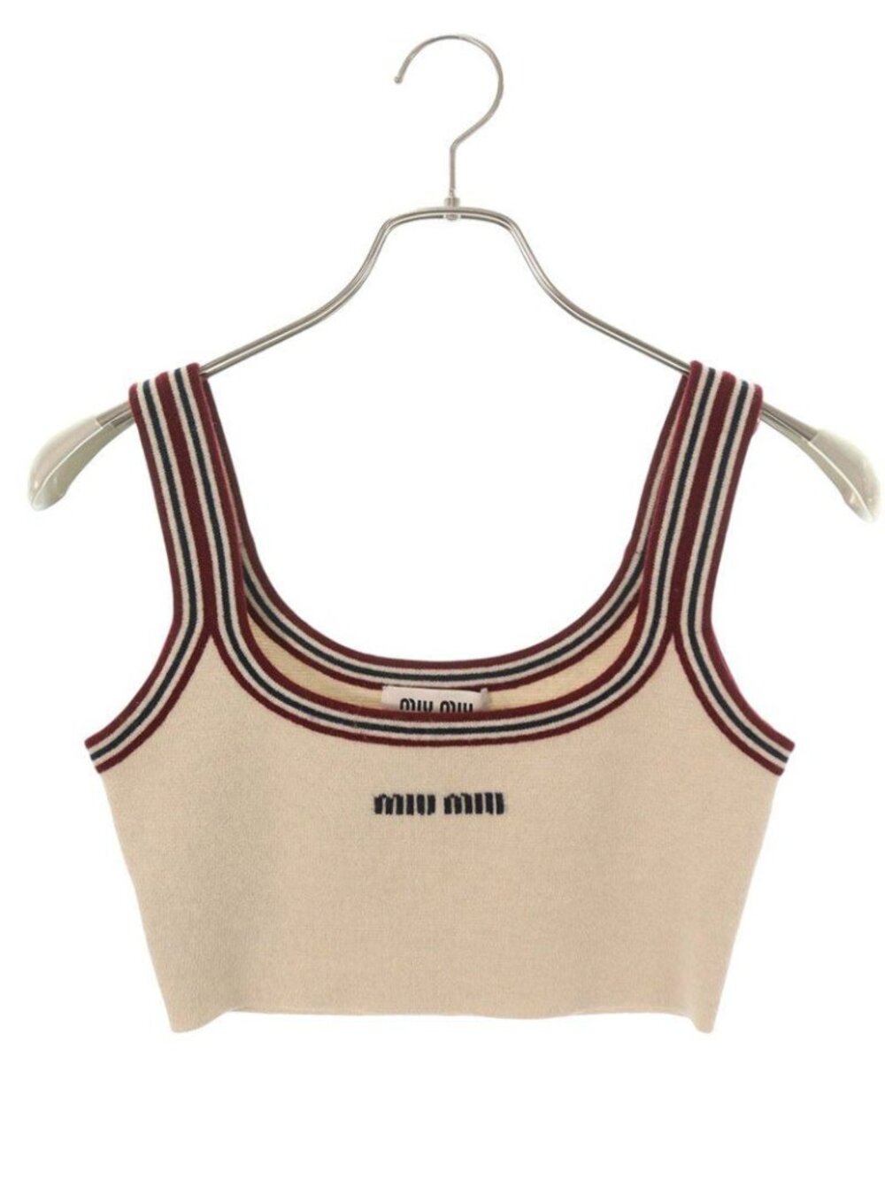 Miu Miu Logo Embroidery Cashmere Tank Top 36